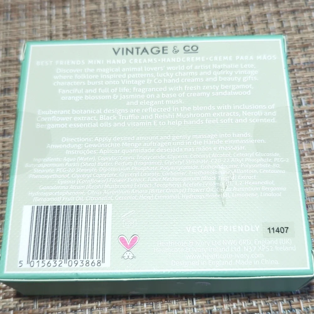 Heathcote & Ivory Nathalie Lete Hand Cream Trio 3x30ml, Gift Travel
